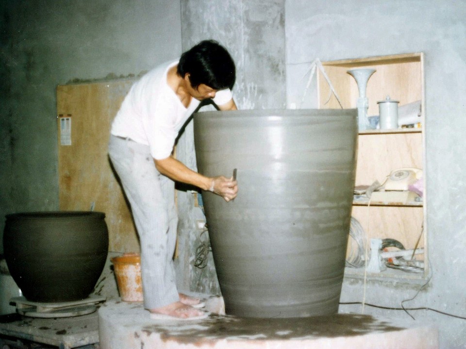 1986年代 吳正宏手拉坯大花瓶